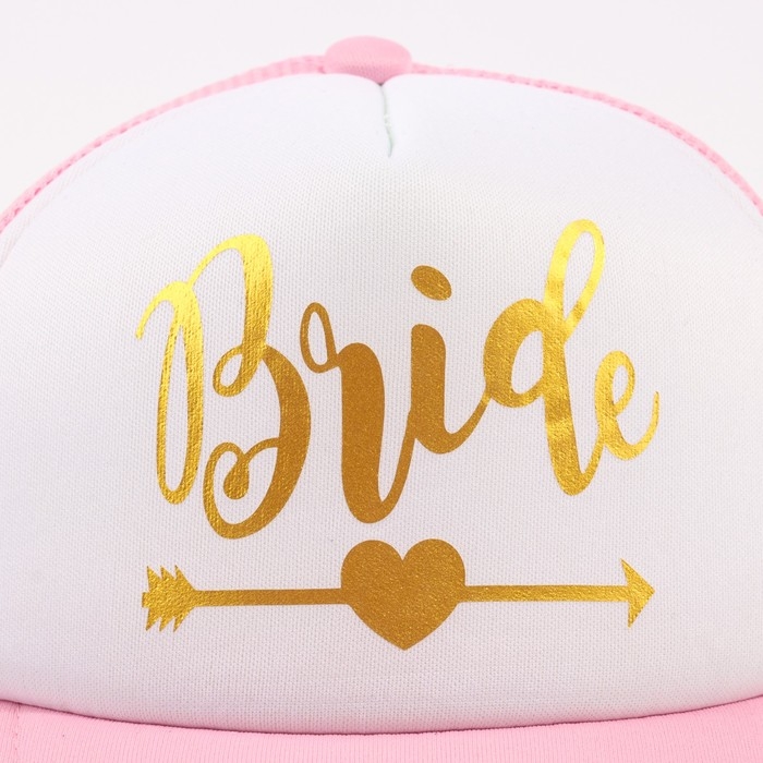 Кепка для девичника Bride, цвет розовый, карнавальный аксессуар