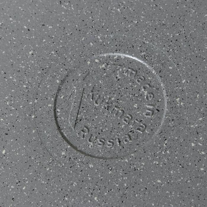 Сковорода блинная, d=20 см, пластиковая ручка, антипригарное покрытие, цвет светлый мрамор