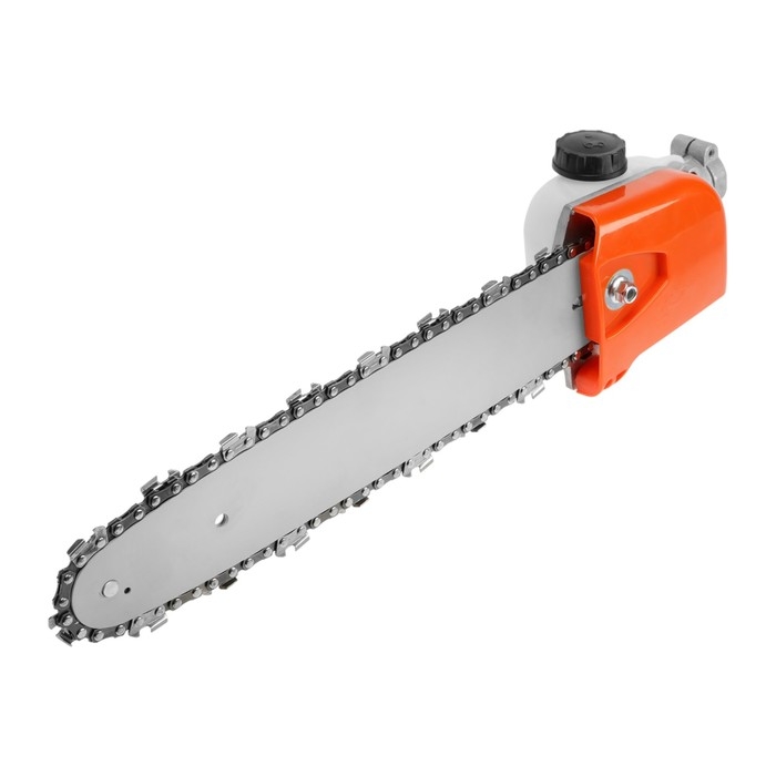 Насадка на триммер ТУНДРА, бензопила, 12 Насадка на триммер ТУНДРА, бензопила, 12", 44 звена, посадочное место 26 мм, шкив 9 зубьев