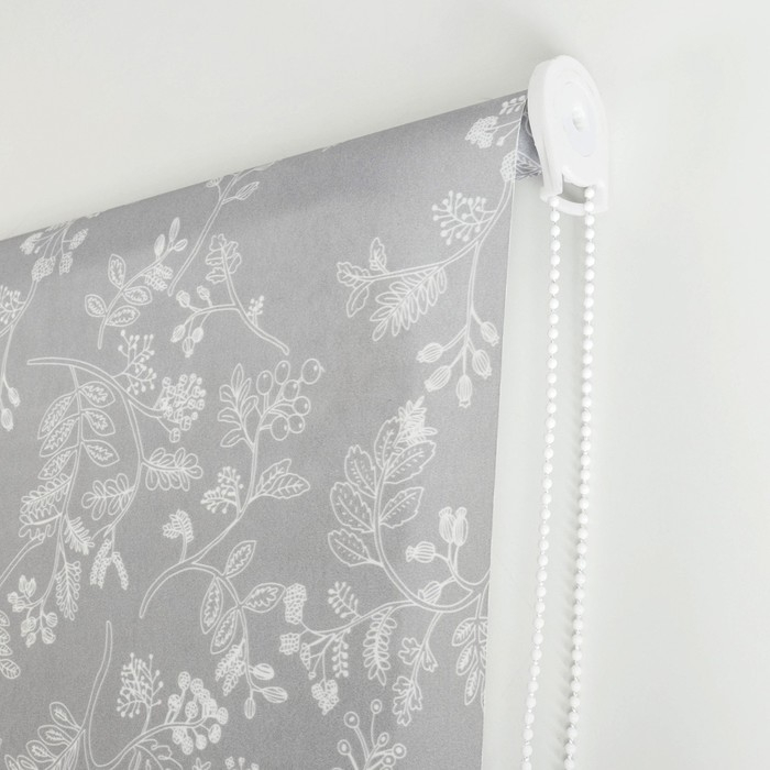 Штора рулонная &laquo;Цветенье&raquo;, 120&times;200 см (с учётом креплений 3,5 см), цвет серый