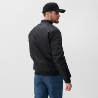 Бомбер мужской на молнии MIST, размер 48, черный Бомбер мужской на молнии MIST, размер 48, черный