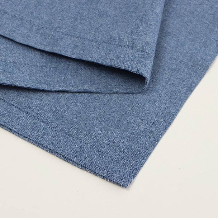 Наволочка SL Home "Деним" 70*70+2 см, цв.синий, 100% жатый хлопок