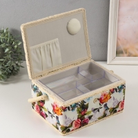 Шкатулка для рукоделия "Птицы в розовом саду" 19х26х14,5 см Шкатулка для рукоделия "Птицы в розовом саду" 19х26х14,5 см