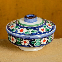 Набор чайный Риштан, 9 предм: чайник 1л., 6 пиал 9,5см, конфетница 23см, сахарница 250м Набор чайный Риштан, 9 предм: чайник 1л., 6 пиал 9,5см, конфетница 23см, сахарница 250м