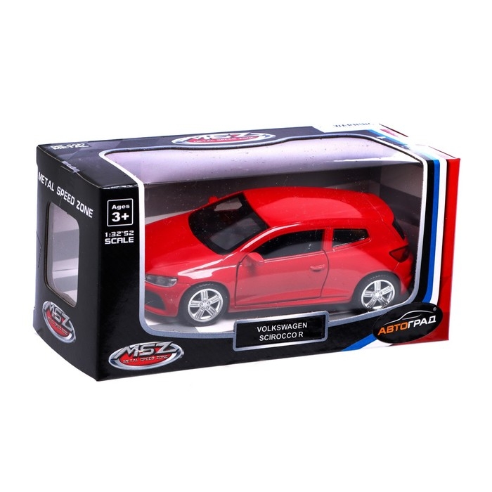 Машина металлическая VOLKSWAGEN SCIROCCO R1, 1:38, инерция, открываются двери, цвет красный Машина металлическая VOLKSWAGEN SCIROCCO R1, 1:38, инерция, открываются двери, цвет красный