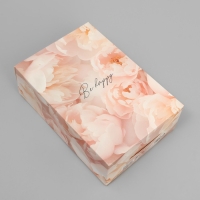 Коробка подарочная складная, упаковка, &laquo;Нежные пионы&raquo;, 16 х 23 х 7.5 см