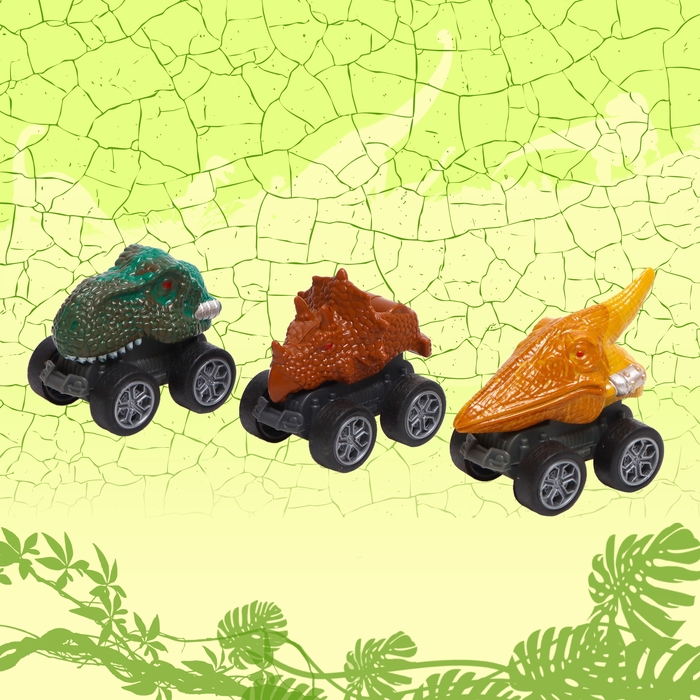 Грузовик &laquo;Динозавр&raquo;, с 3 машинами