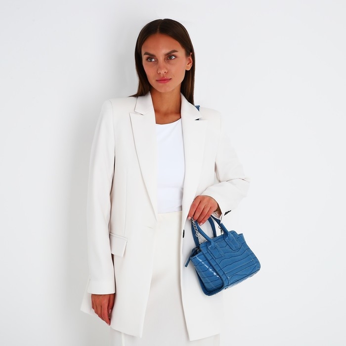 Сумка женская тоут на молнии, цвет голубой Сумка женская тоут на молнии, цвет голубой