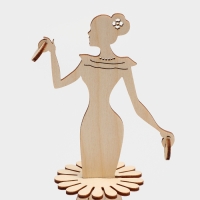 Салфетница деревянная &laquo;Статная&raquo;, с держателем для чая, 25&times;13&times;13 см