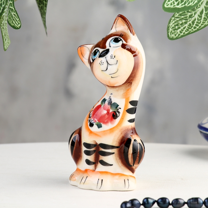 Сувенир Сувенир "Кот с кошкой", 2 шт, гжель цвет