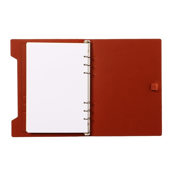 Органайзер на кольцах, формат А5, 90 листов, линия, обложка кожзам МИКС, с резинкой для ручки Органайзер на кольцах, формат А5, 90 листов, линия, обложка кожзам МИКС, с резинкой для ручки