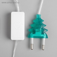 Гирлянда &laquo;Нить&raquo; 5 м с насадками &laquo;Мини фонарик&raquo;, IP20, прозрачная нить, 20 LED, свечение мульти (RG/RB), мигание, 220 В