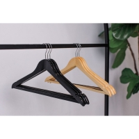 Плечики - вешалки для одежды LaDо́m Bois, 44&times;1,2&times;23 см, 3 шт, деревянные сорт А, антискользящее покрытие, цвет светлое дерево