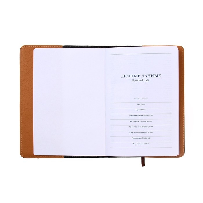 Ежедневник недатированный, обложка ПВХ, формат А5, 140 листов в клетку, с карманами, МИКС