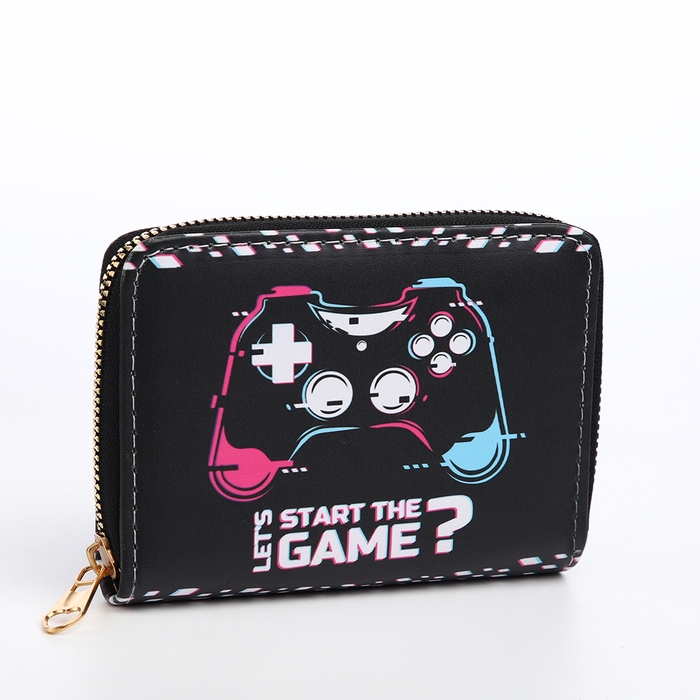 Кошелёк детский на молнии &laquo;Выбражулька&raquo;, цвет чёрный