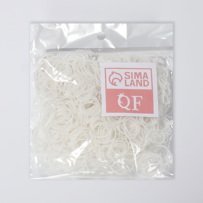 Силиконовые резинки для волос, набор, d = 1,3 см, 50 гр, цвет белый Силиконовые резинки для волос, набор, d = 1,3 см, 50 гр, цвет белый