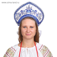 Кокошник &laquo;Синие цветы&raquo;