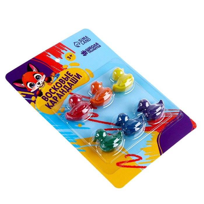 Восковые карандаши «Утки», набор 6 цветов Восковые карандаши «Утки», набор 6 цветов