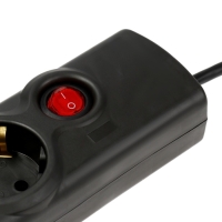 Сетевой фильтр Luazon Lighting, 5 розеток, 3 м, 2200 Вт, 3х0.75 мм2, 10 A, 220 В, c предохранителем, черный Сетевой фильтр Luazon Lighting, 5 розеток, 3 м, 2200 Вт, 3х0.75 мм2, 10 A, 220 В, c предохранителем, черный