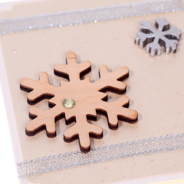 Мини-открытка Мини-открытка "Снежинка" полосы, ручная работа