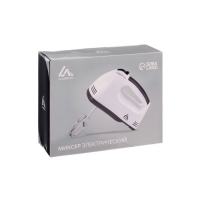 Миксер Luazon LMR-02, ручной, 180 Вт, 7 скоростей, 2 насадки, бело-чёрный Миксер Luazon LMR-02, ручной, 180 Вт, 7 скоростей, 2 насадки, бело-чёрный