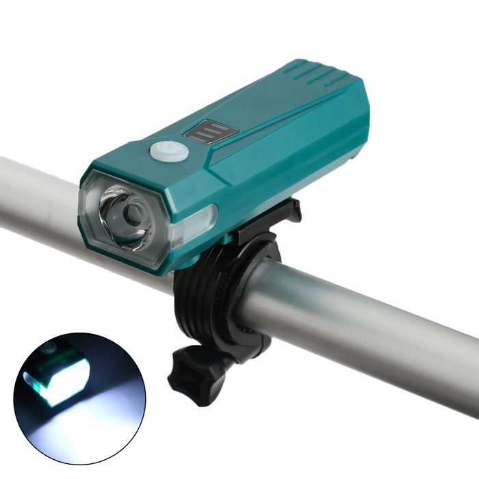 Фонарь велосипедный передний аккумуляторный, водонепроницаемый,3 режима, с сигналом Фонарь велосипедный передний аккумуляторный, водонепроницаемый,3 режима, с сигналом