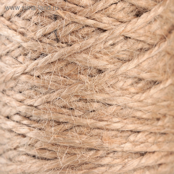 Шпагат джутовый d=1,5 мм, 60 м, скрученный, цвет натуральный