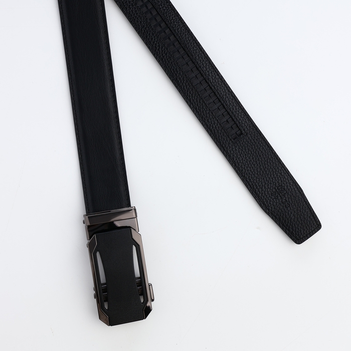 Ремень мужской, ширина 3,6 см, пряжка автомат, цвет чёрный Ремень мужской, ширина 3,6 см, пряжка автомат, цвет чёрный