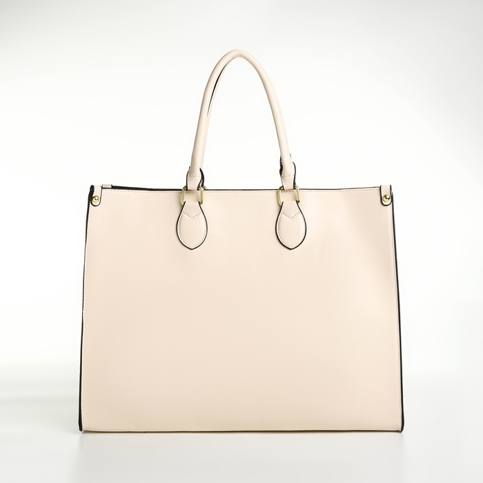 Сумка женская на молнии, цвет молочный