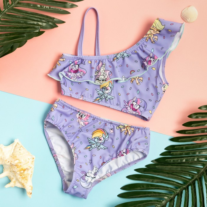 Купальник детский Мой маленький пони, рост 122-128 (34), фиолетовый