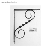 Кронштейн фигурный 200х150 мод.4, черный Кронштейн фигурный 200х150 мод.4, черный