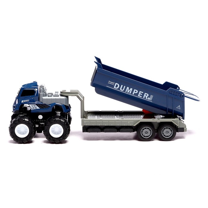 Грузовик металлический «Самосвал», инерция, с элементами из пластика, цвет синий Грузовик металлический «Самосвал», инерция, с элементами из пластика, цвет синий