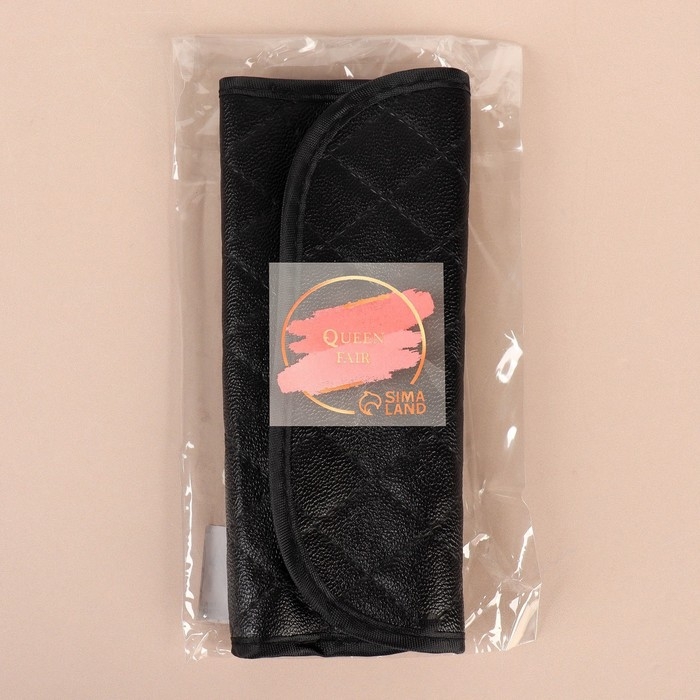 Набор кистей для макияжа, 7 предметов, чехол на кнопке, цвет чёрный