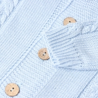 Комбинезон детский с шапочкой вязаный MINAKU, рост 92-98, цвет голубой