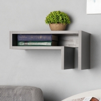 Тумба прикроватная подвесная 412*210*250 Серый графит