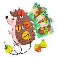 Шнуровка "Ёжик на полянке" Шнуровка "Ёжик на полянке"