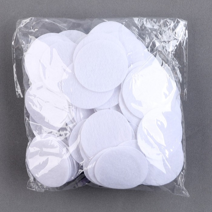 Диски фетровые для творчества и декора &laquo;Кружочки&raquo;, 200 шт., размер 1 шт. &mdash; 4,5 см, цвет белый