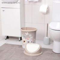 Ведро для мусора с подвижной крышкой Виолет &laquo;Акварель&raquo;, 14 л