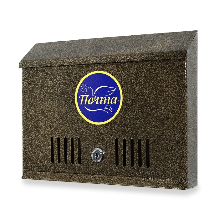 Ящик почтовый с замком, горизонтальный «Широкий», бронзовый Ящик почтовый с замком, горизонтальный «Широкий», бронзовый