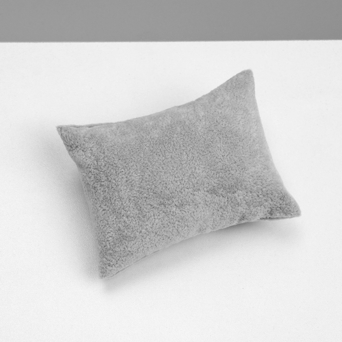 Подушка для украшений, флок, 8×6,5×3,5 см, цвет серый Подушка для украшений, флок, 8×6,5×3,5 см, цвет серый
