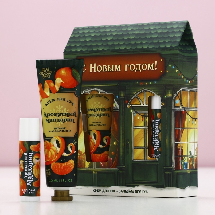 Новый Год. Подарочный набор, крем для рук 30 мл и бальзам для губ 10 г Новый Год. Подарочный набор, крем для рук 30 мл и бальзам для губ 10 г
