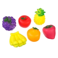 Набор резиновых игрушек для ванны &laquo;Фрукты&raquo;, 6 шт, виды МИКС, Крошка Я