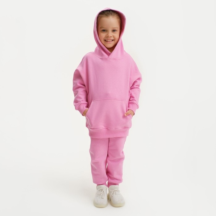 Костюм для девочки (худи, брюки) KAFTAN Костюм для девочки (худи, брюки) KAFTAN "Basic line", размер 40 (158-164), цвет розовый