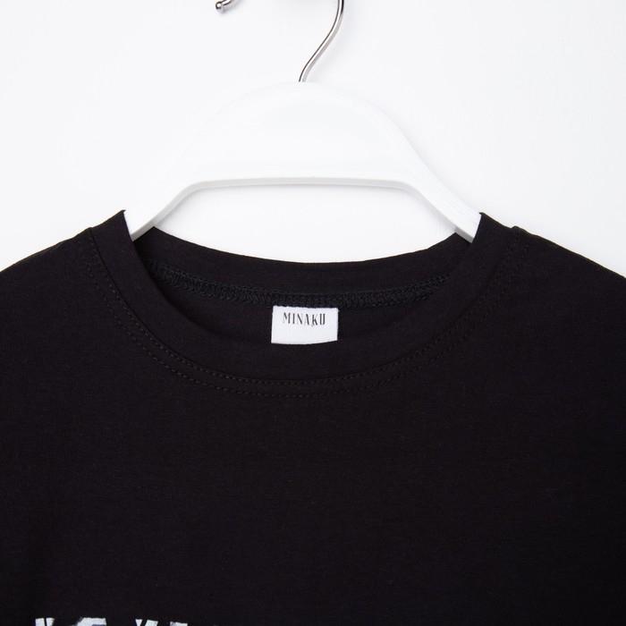Футболка детская MINAKU «Берёза», цвет чёрный, рост 158 Футболка детская MINAKU «Берёза», цвет чёрный, рост 158
