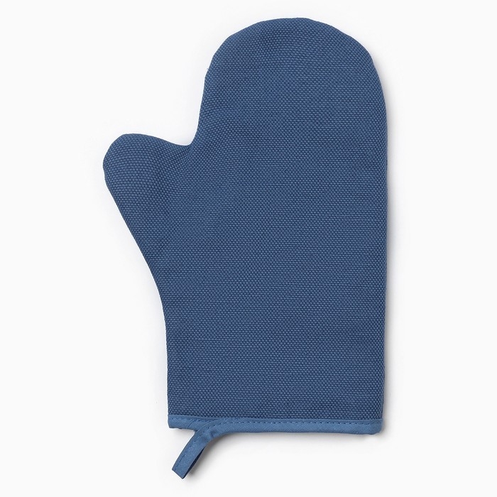 Варежка-прихватка Этель Freedom 20х28см, цвет синий, лён 56%, хлопок 44% 405 г/м2 Варежка-прихватка Этель Freedom 20х28см, цвет синий, лён 56%, хлопок 44% 405 г/м2