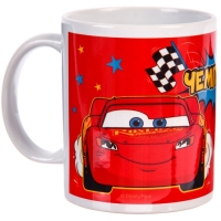 Кружка сублимация, 350 мл "Чемпион", Тачки