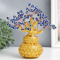 Сувенир бонсай "Денежное дерево в золотом горшке" 96 глазков 20х9х17 см Сувенир бонсай "Денежное дерево в золотом горшке" 96 глазков 20х9х17 см