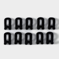 Крючки для вешалок, набор 10 шт, 5&times;3&times;3,4 см, цвет МИКС