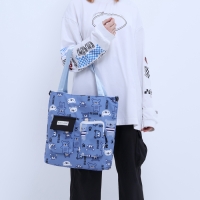 Шопер на молнии, цвет светло-синий Шопер на молнии, цвет светло-синий