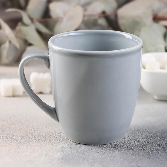 Кружка &laquo;Акварель&raquo;, 270 мл, фарфор, цвет светло-серый